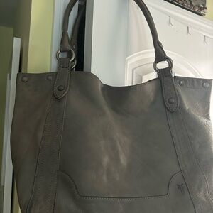 Frye Charcoal Leather Tote